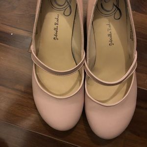 Blush pink kitten heels